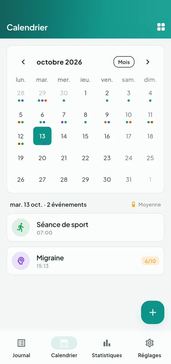 LifeLog — Santé & bien-être — capture d’écran 3