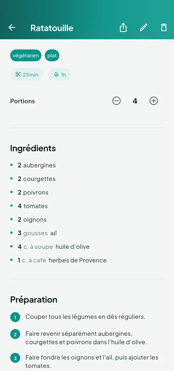 ReciPeas — Cuisine — capture d’écran 3